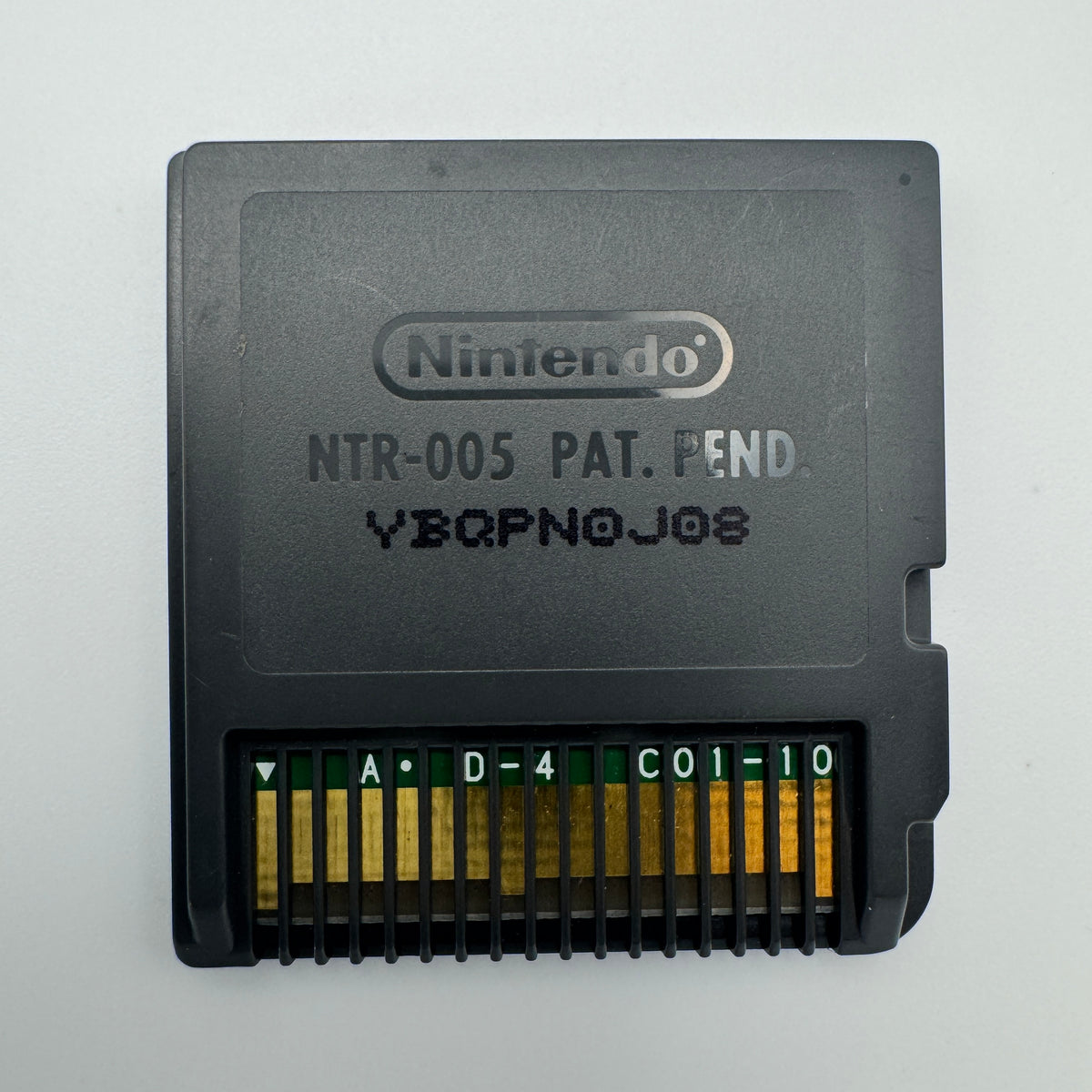 Boulder Dash Rocks: back of Nintendo DS cartridge showing contacts.