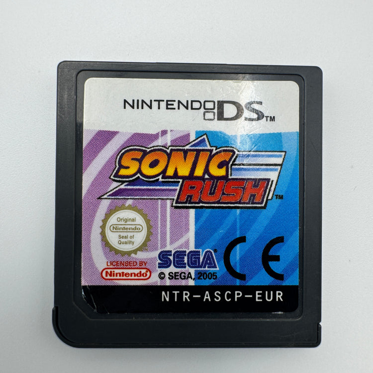 Sonic Rush DS: front of Nintendo DS cartridge showing game label.