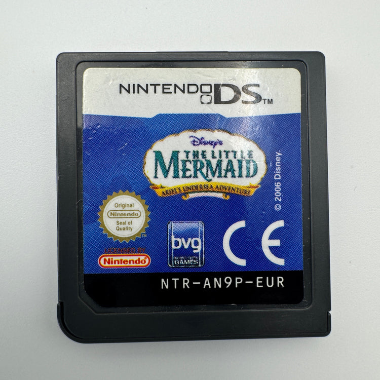 The Little Mermaid: front of Nintendo DS cartridge showing blue label.