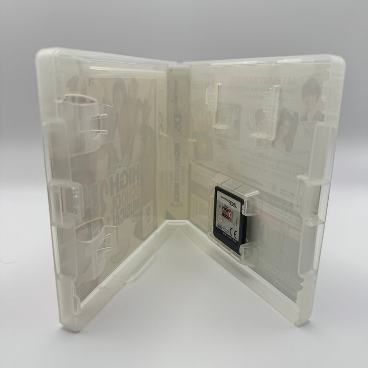 High School Musical 3: open Nintendo DS case showing cartridge without booklet.