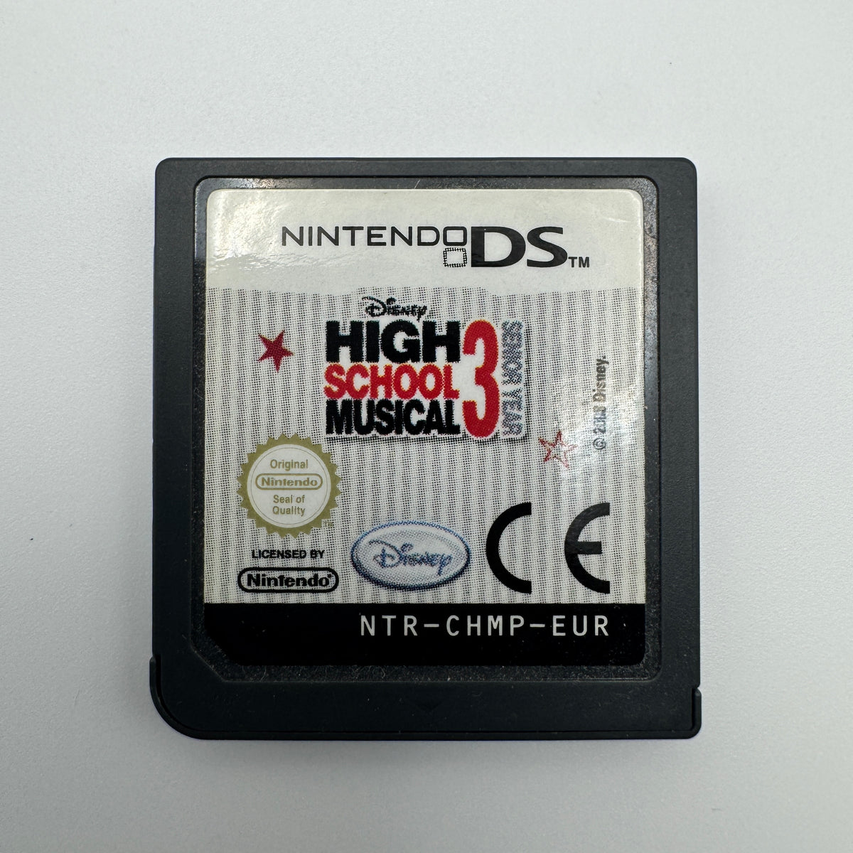High School Musical 3: front of Nintendo DS cartridge showing game label.